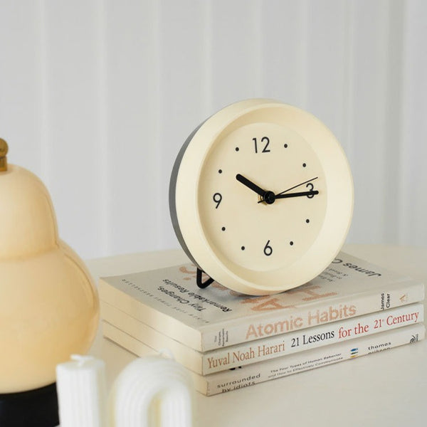 Minimal Ivory Desk Clock