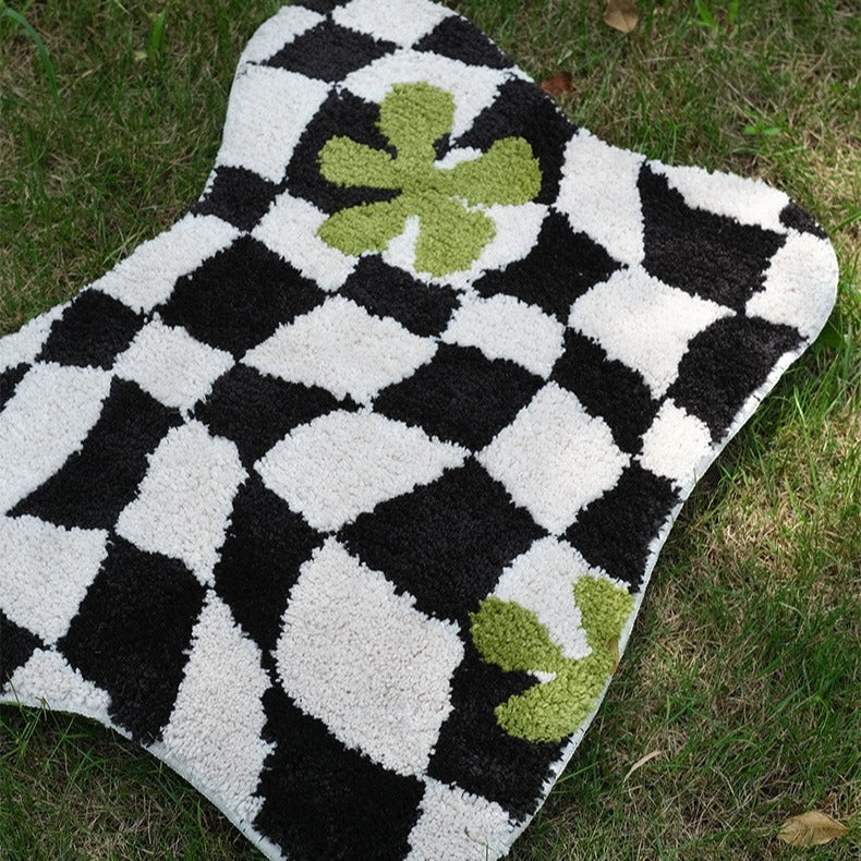 Wavy Checker Lucky Rug