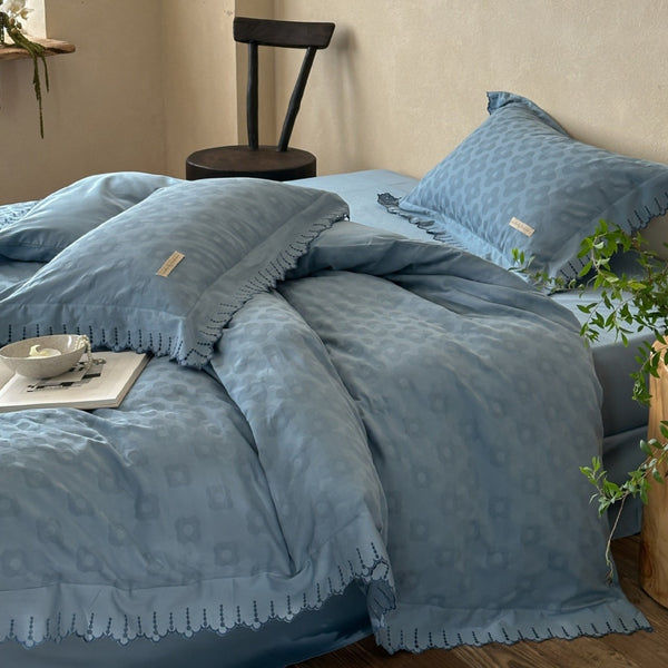 Blue Floral Bedding Set