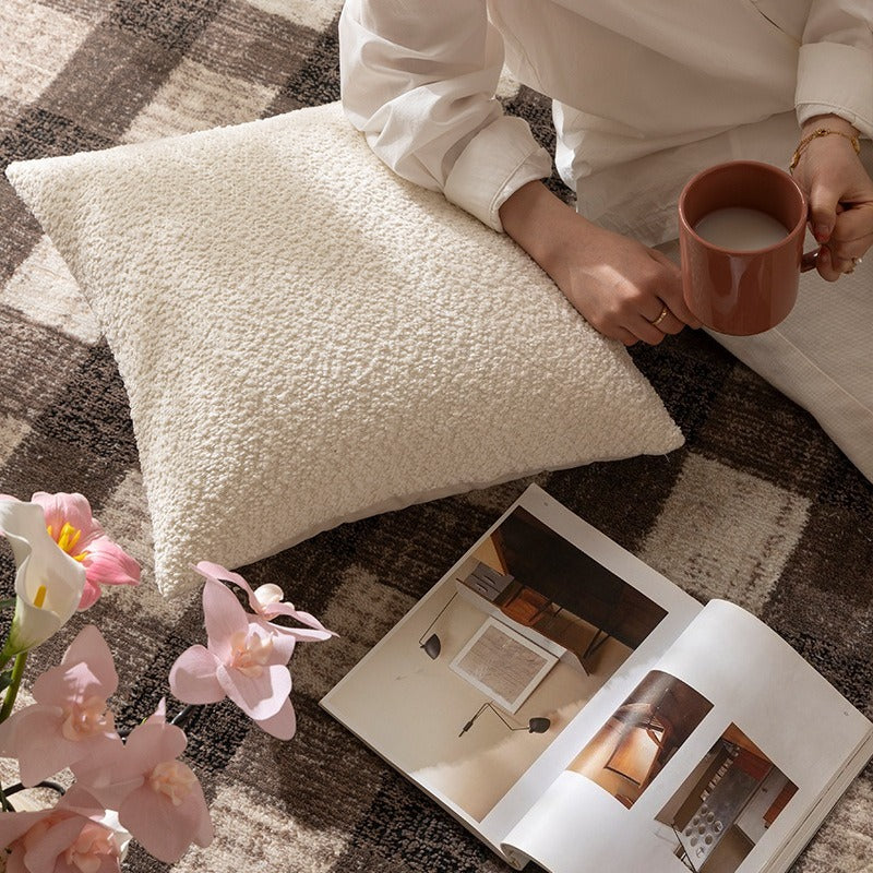 Cream Chenille Cushion