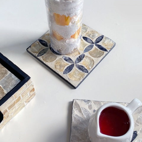 Pearl Shell Coaster Set