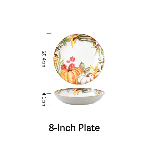 Pumpkin Ceramic Dinnerware Set