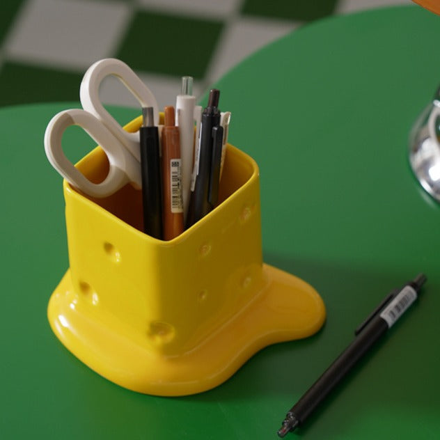 Swiss Cheese Brush Holder