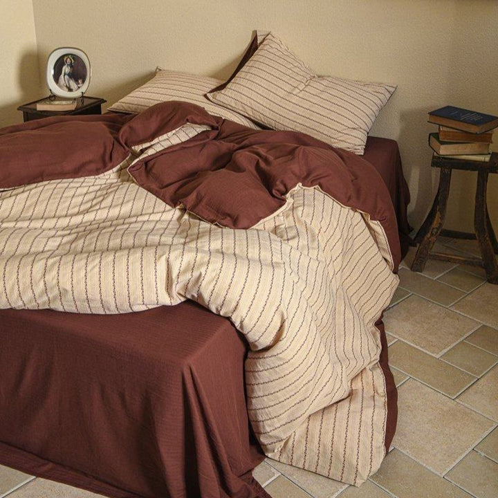 Cosy Farmhouse Stripe Bedding Set