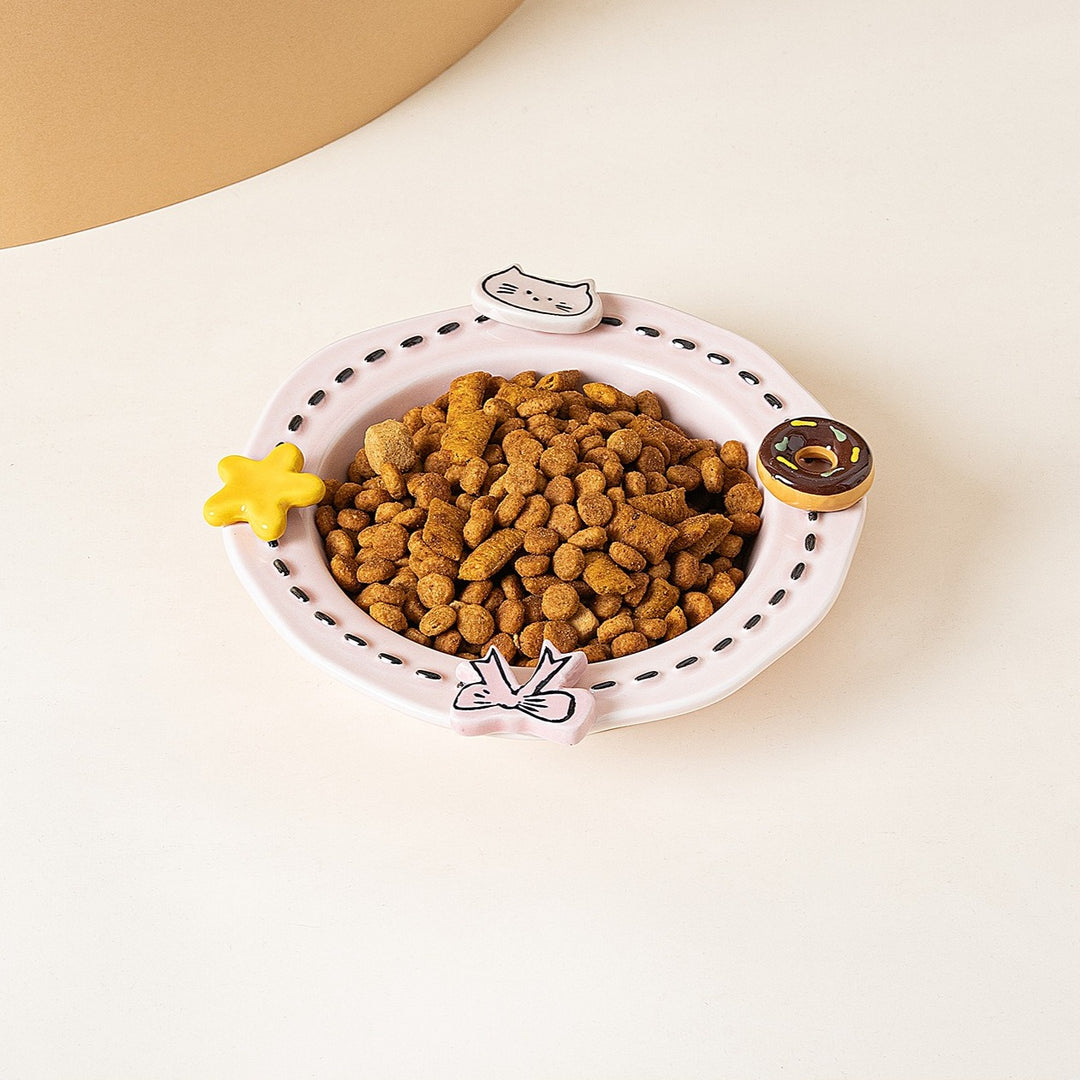Donut & Star Pet Bowl