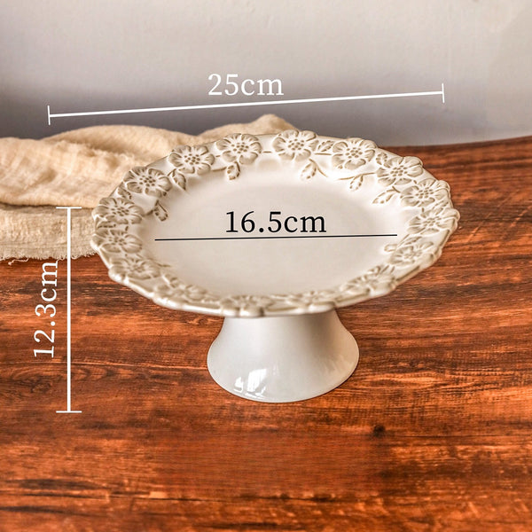 Antique Blossom Embossed Cake Stand