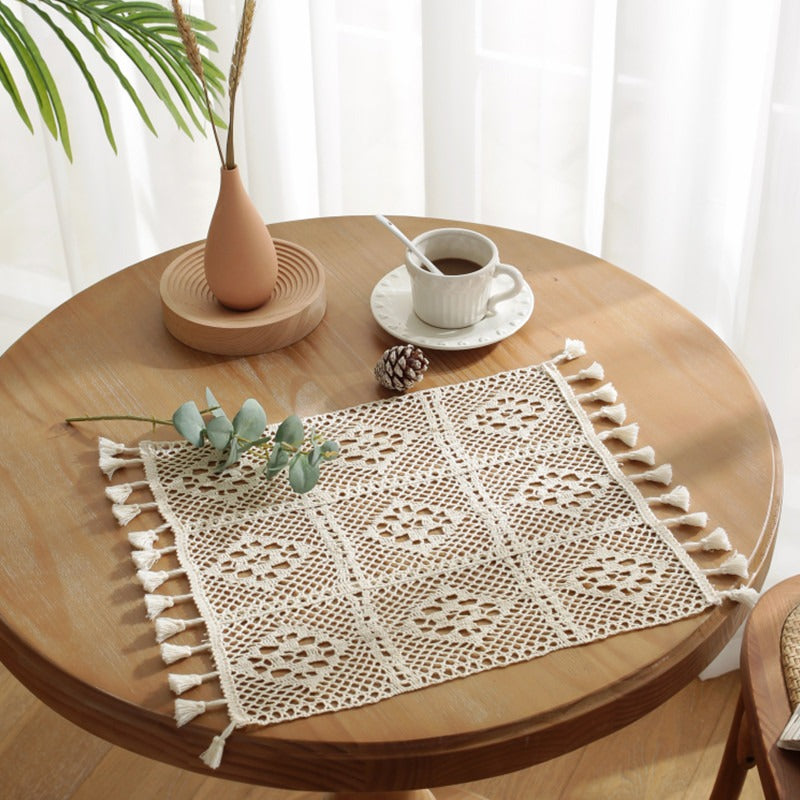 Crochet Chequered Plus Placemat Set