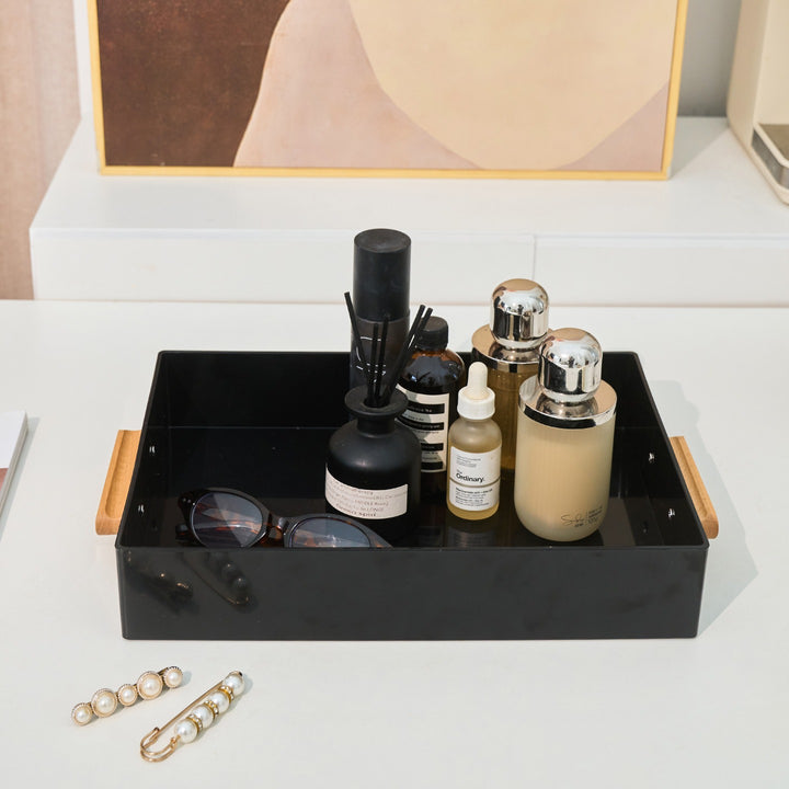 Minimalist Wooden Handle Tray