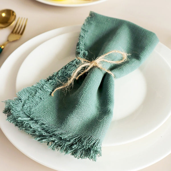 Tassel Cotton & Linen Napkin Set