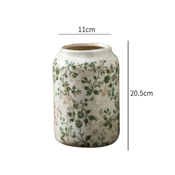 Green Garden Ceramic Vase