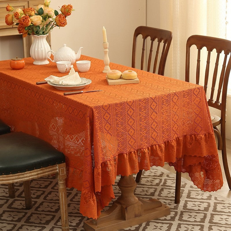 Classical Diamond Ruffle Tablecloth