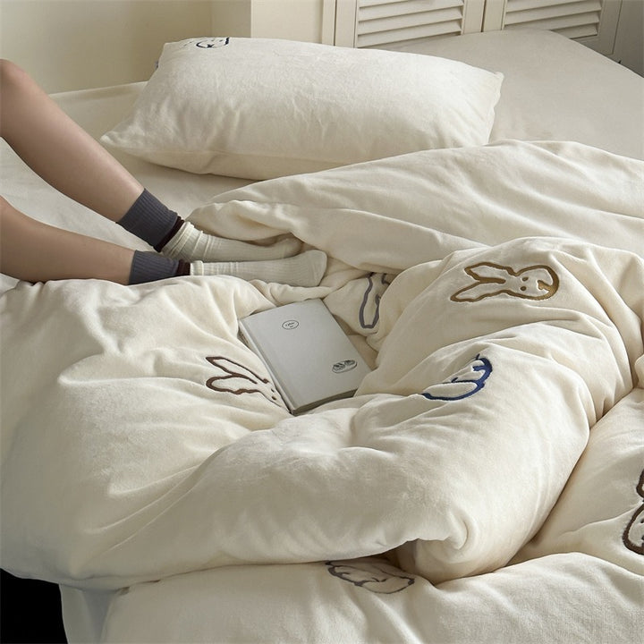 Warm Bunny Bedding Set Collection