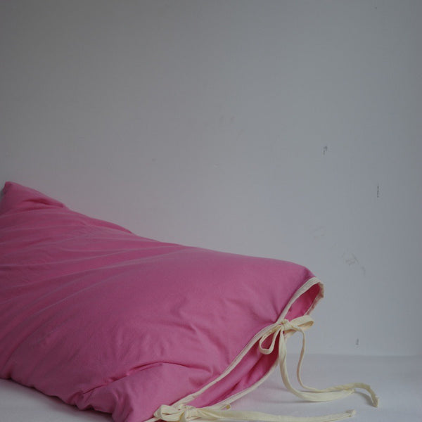 Soft Tie Jersey Cotton Pillowcase Set