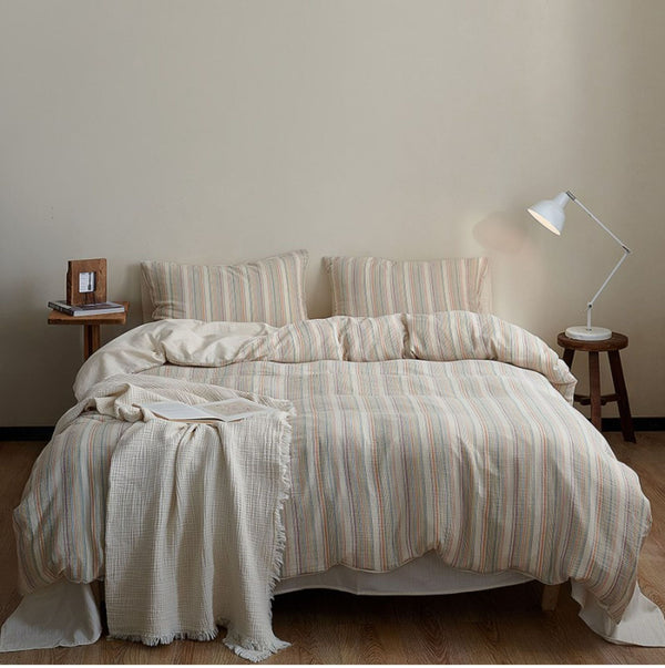 Rainbow Stripe Bedding Set