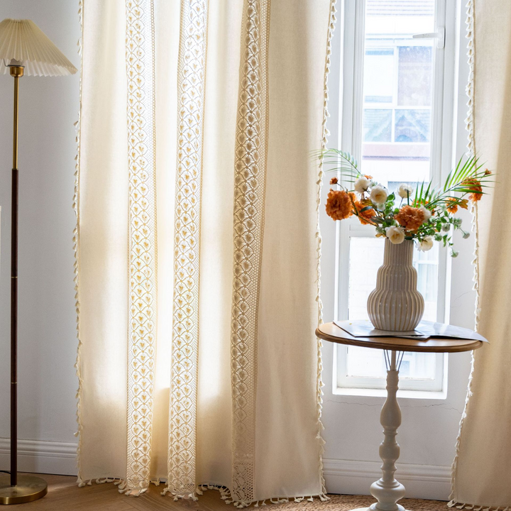 Sunlit Crochet Stripe Curtain