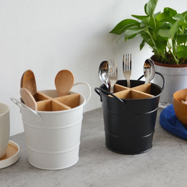 Minimalist Cutlery Storage Bucket