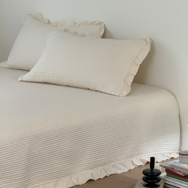 Soft Cream Summer Quilted Blanket