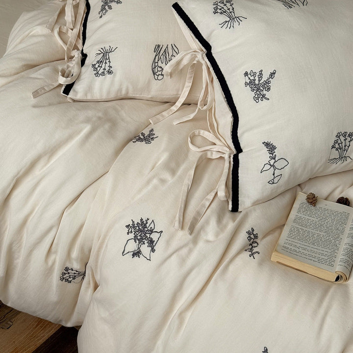 Herb Embroidery Bedding Set