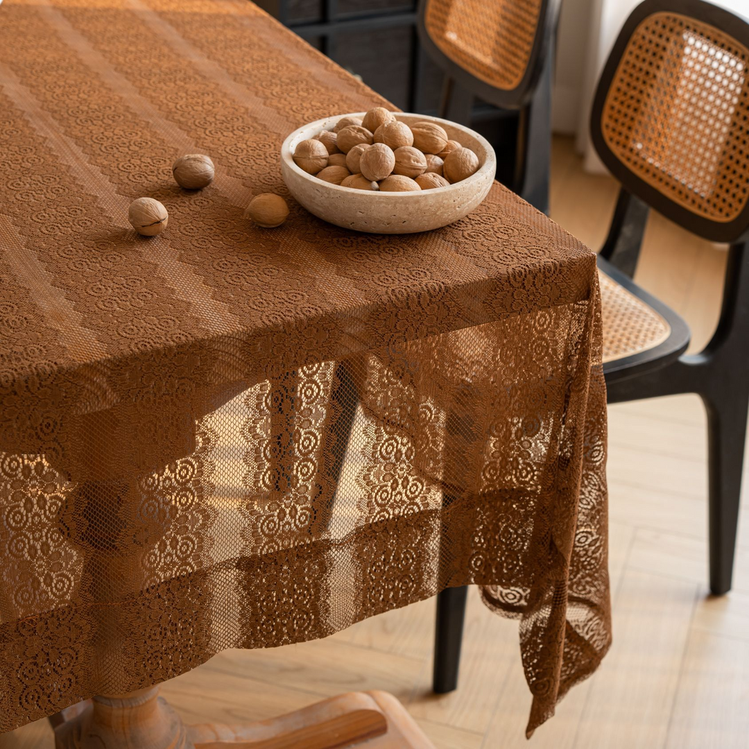 Retro Stripe Lace Tablecloth