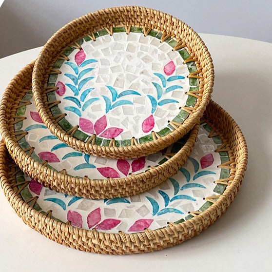 Colourful Nature Shell Tray Set