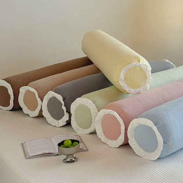 Pastel Frill Bolster Pillow