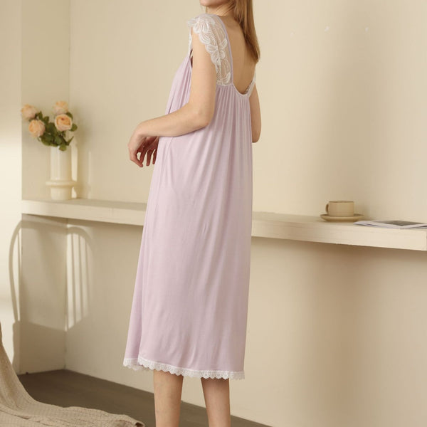 Butterfly Long Modal Chemise Dress