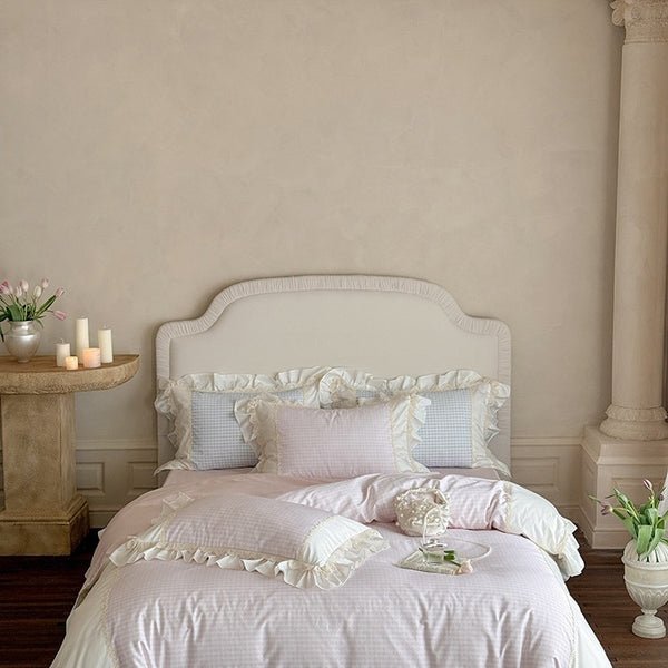 Houndstooth & Sweet Ruffle Bedding Set
