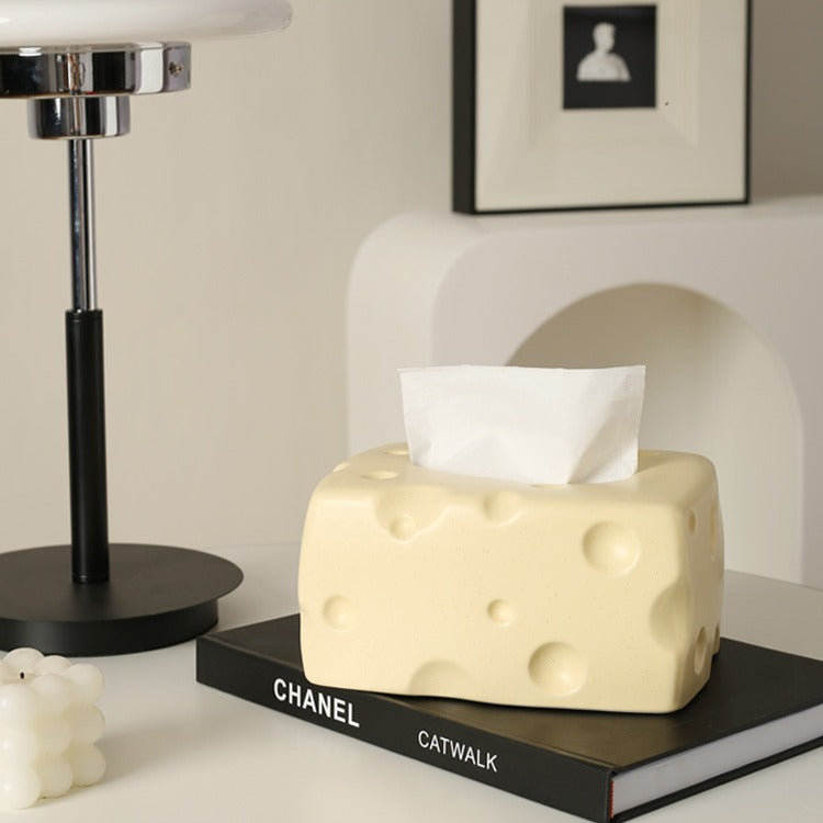 Swiss Cheese Ceramic Tissue Box