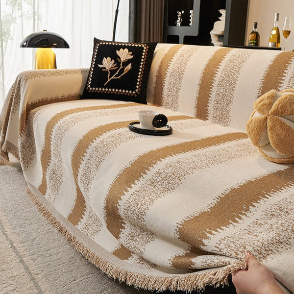 Earthy Stripe Sofa Cover