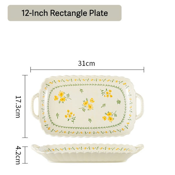 Yellow Garland Ceramic Dining Set