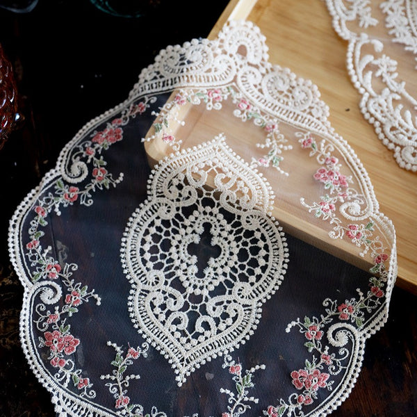 Vintage Garden Embroidered Coaster Set