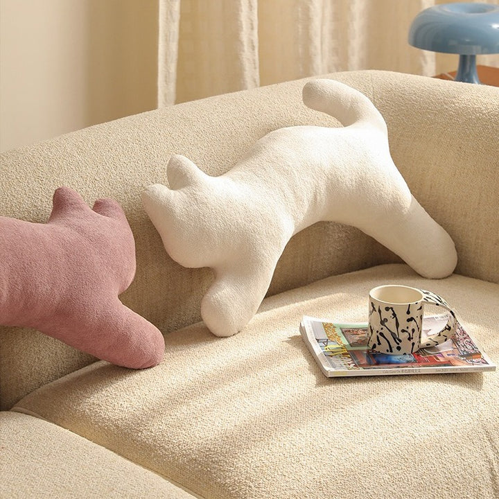 Stretching Kitty Pillow