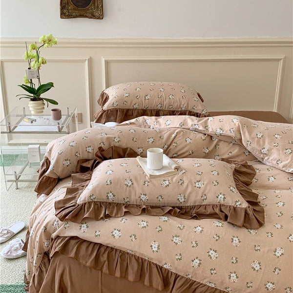 Frilly Floral Bedding Set
