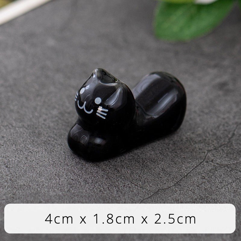 Smiling Kitty Chopstick Holder Set