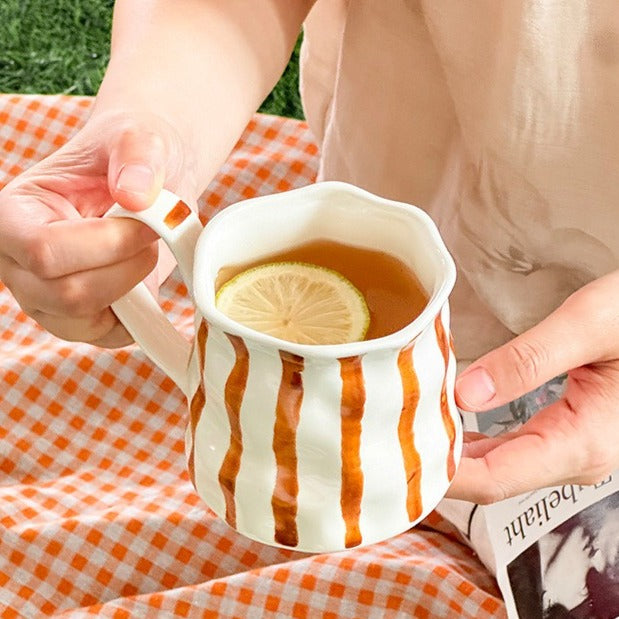 Earth Stripe Wavy Mug