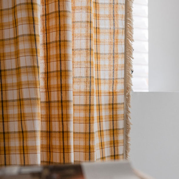 Homestead Chequered Tassel Curtain