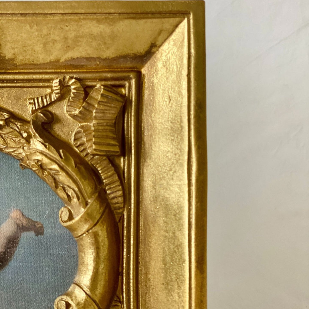 Vintage Gold Mini Mirror Top Frame