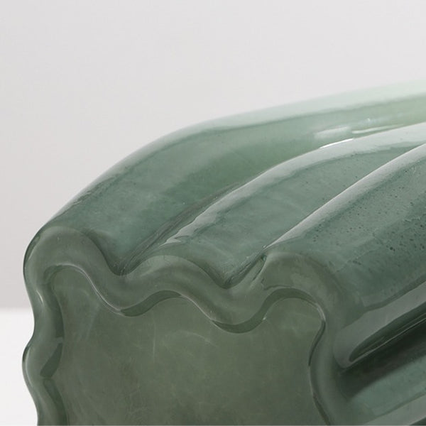 Green Serenity Glass Vase