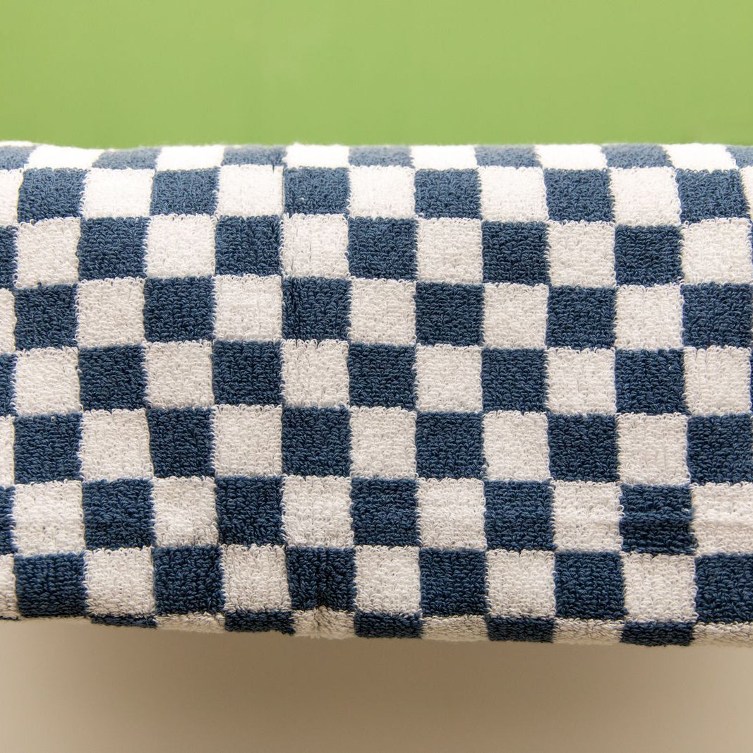Classic Checkerboard Towel Collection-blue 