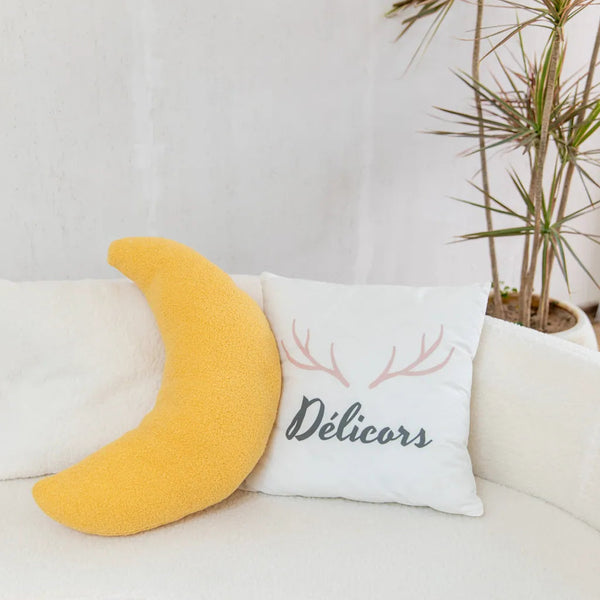 Abstract Shapes Boucle Cushion Collection Moon - Delicors