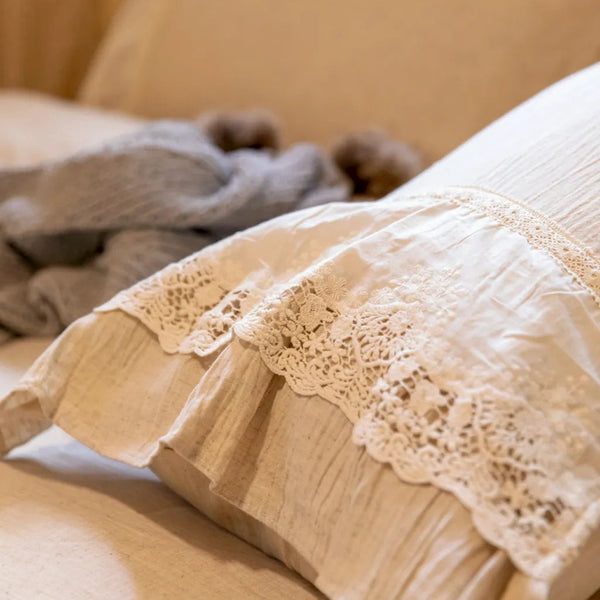 Beige Linen Bedding Set - Delicors