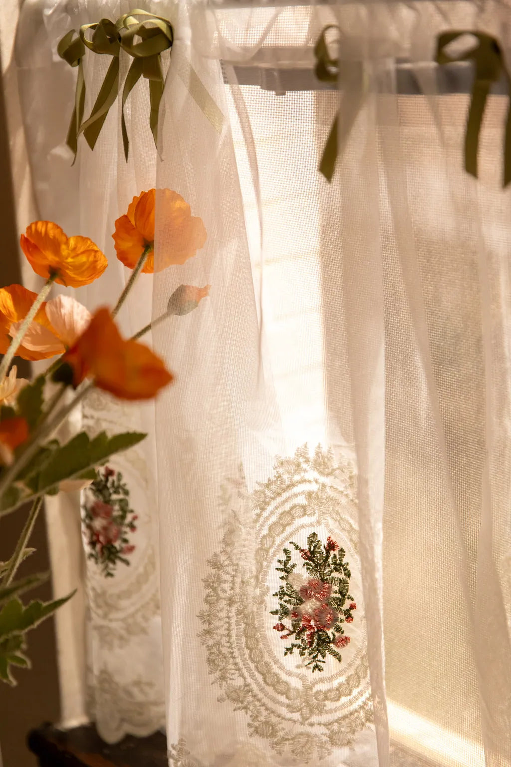 Bow&Lace Cabinet Curtain - Delicors