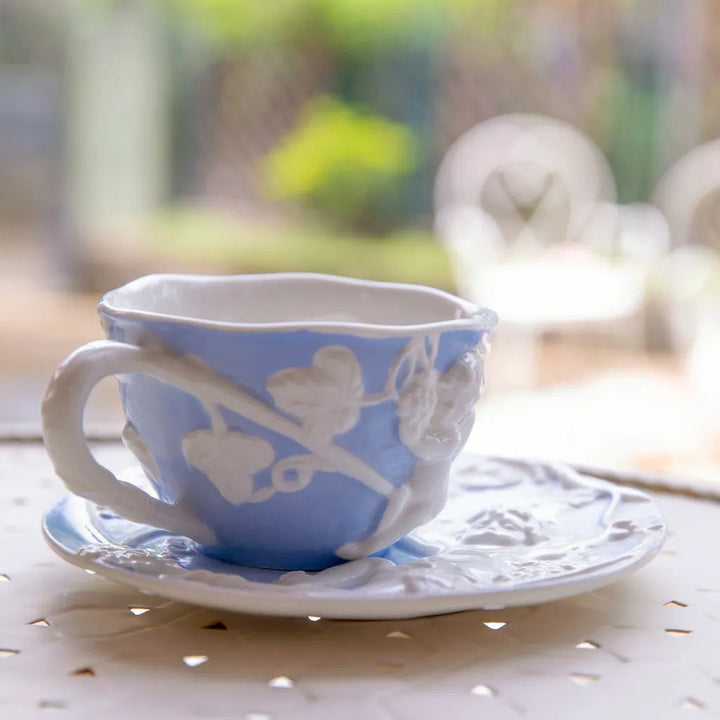 Cherub Teacup & Pot LightBlue - Delicors
