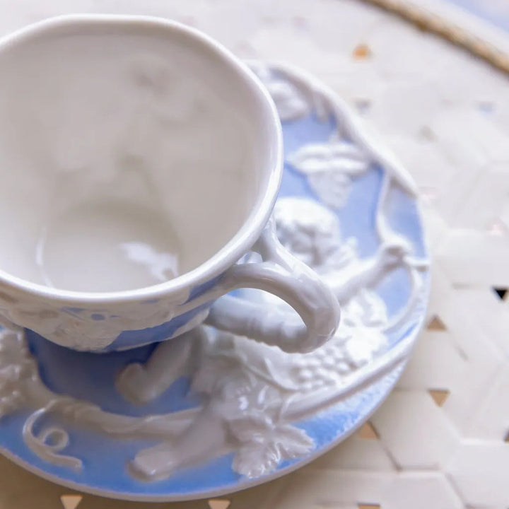 Cherub Teacup & Pot LightBlue - Delicors