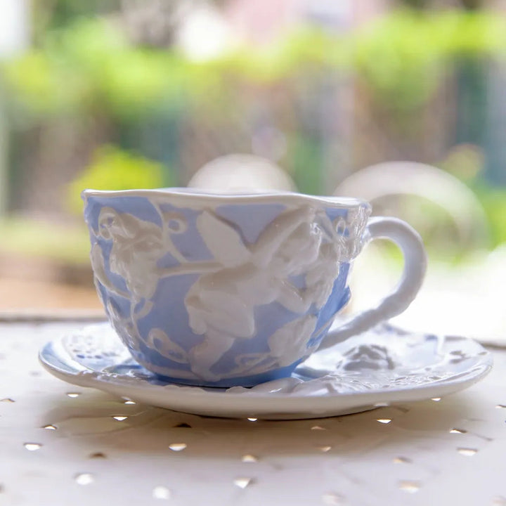 Cherub Teacup & Pot LightBlue - Delicors