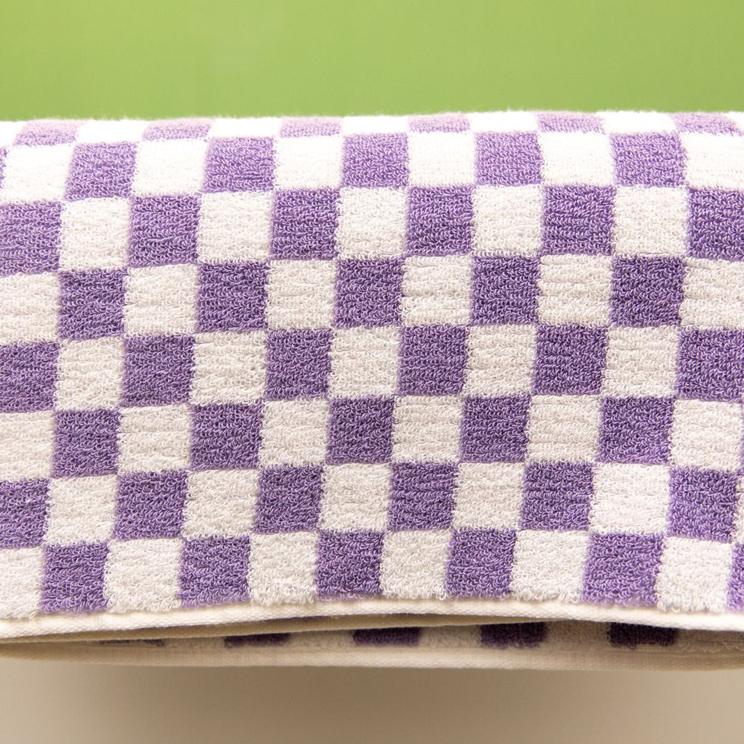 Delicors-Classic Checkerboard Towel Collection-purple