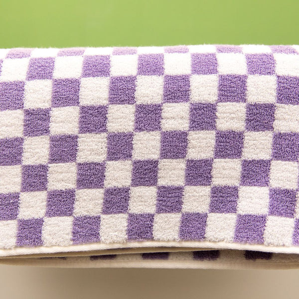 Delicors-Classic Checkerboard Towel Collection-purple