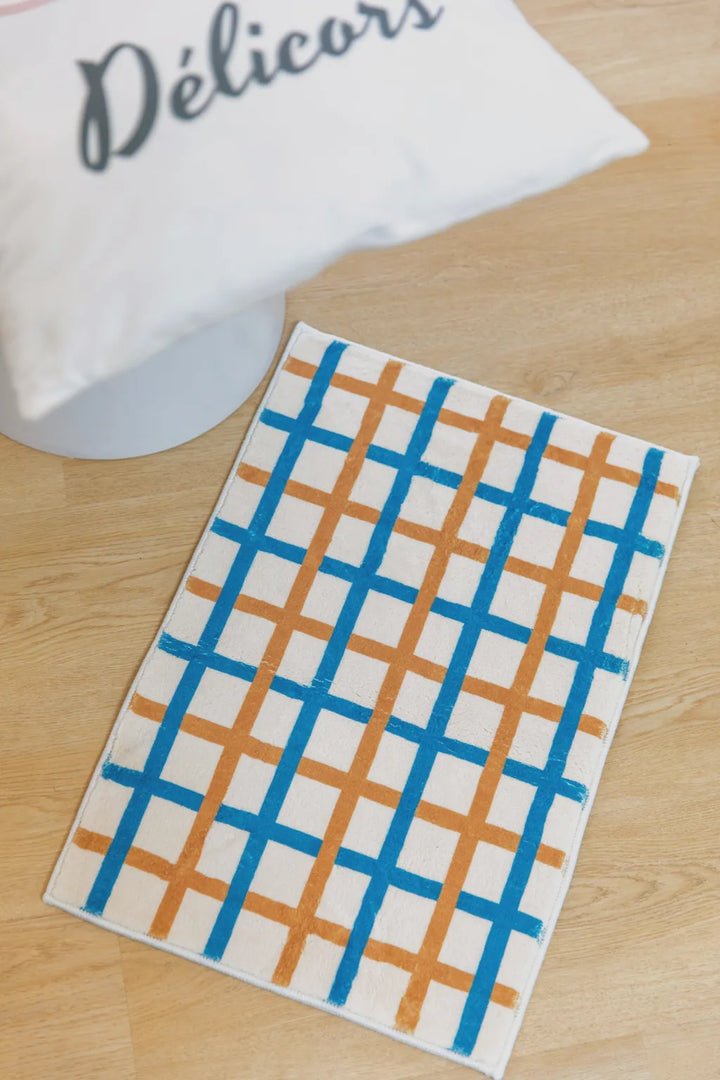 Coastal Line Rug BlueChecker - Delicors