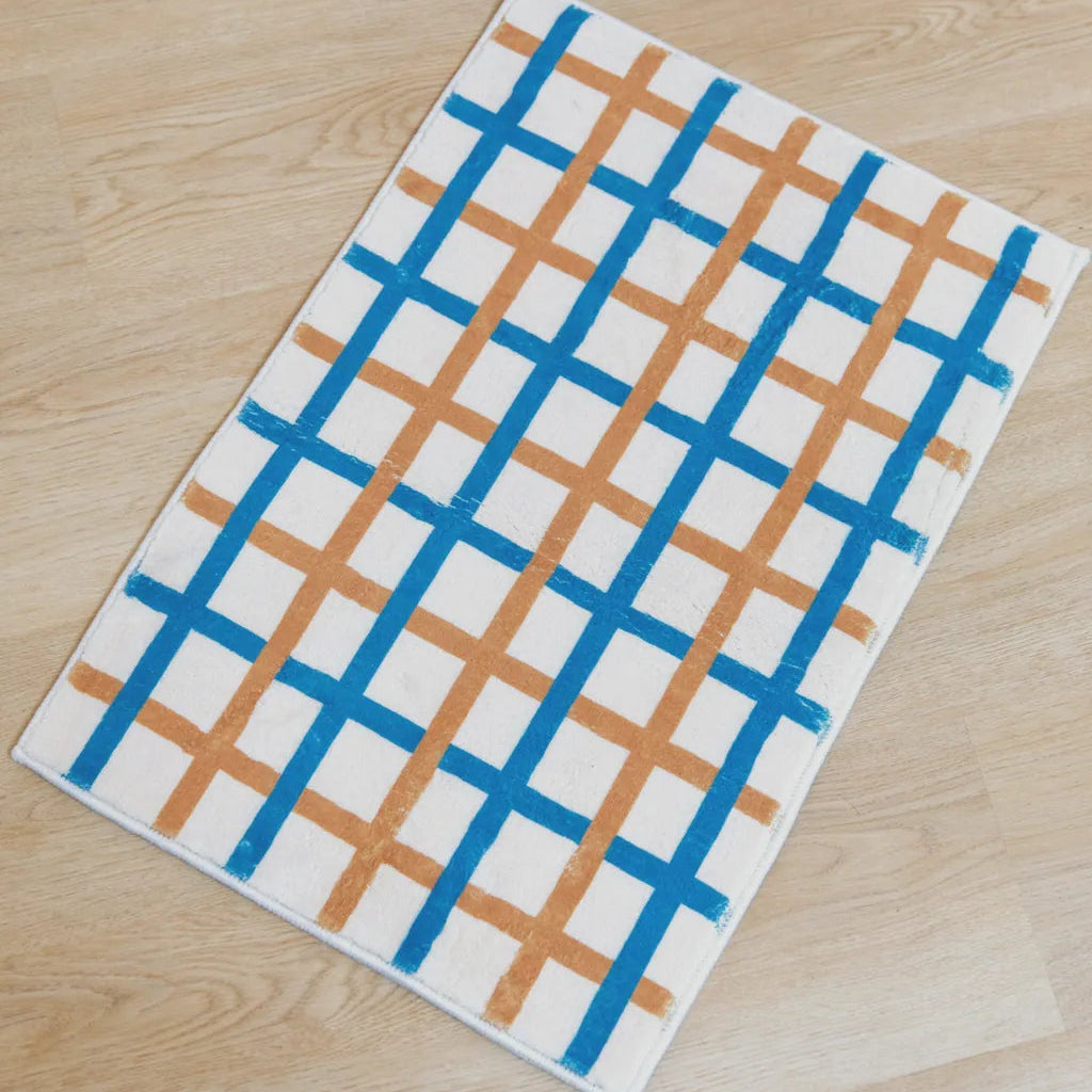 Coastal Line Rug BlueChecker - Delicors