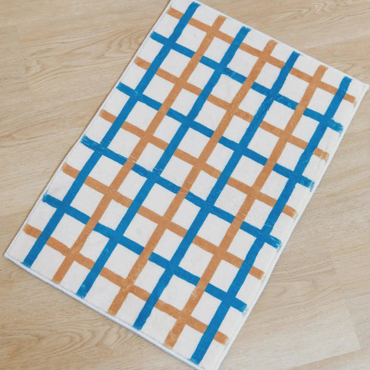 Coastal Line Rug BlueChecker - Delicors